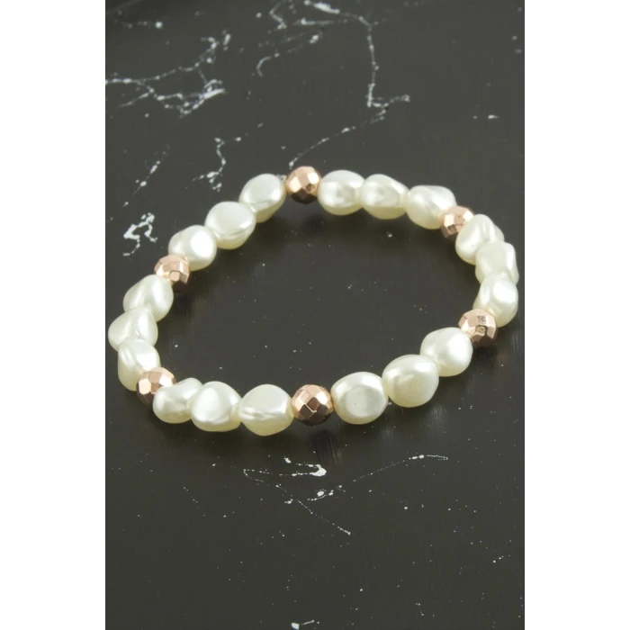 İnci Hematit Doğaltaş Bileklik