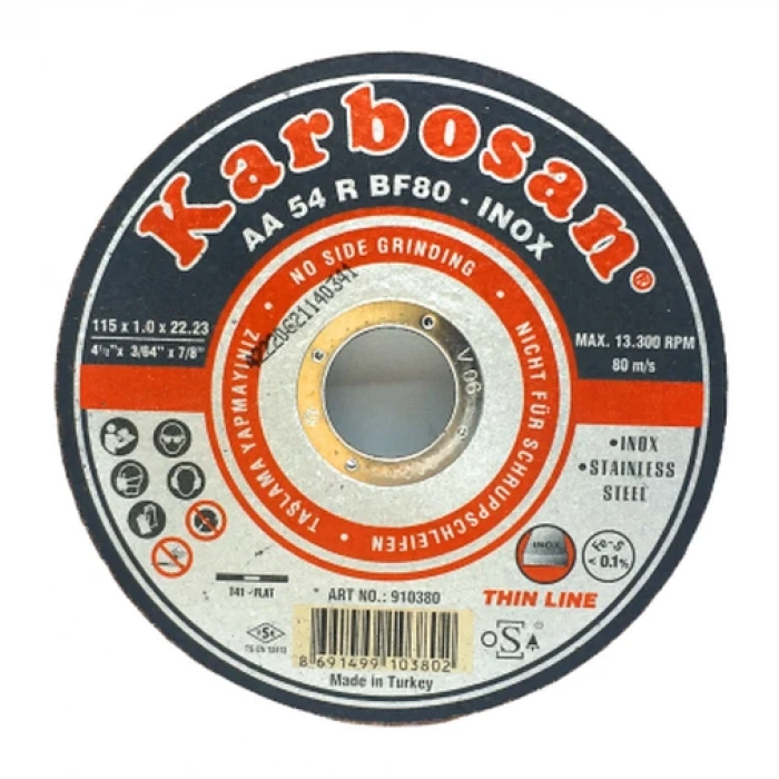 İnox Metal Kesici Disk 115mmx1.0x22