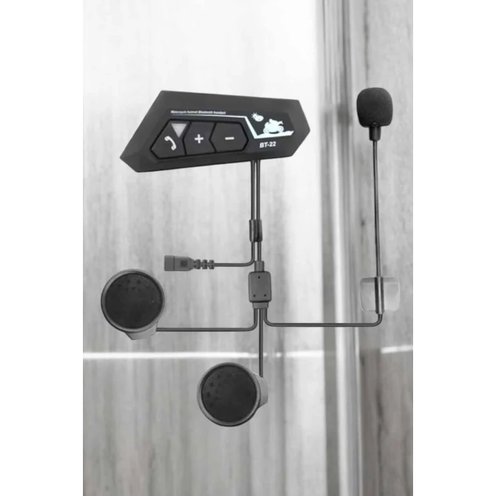 İnterkom Intercom Kask Kulaklık Bt22 Bluetooth Motosiklet Kulaklık 5.0 Bluetooth