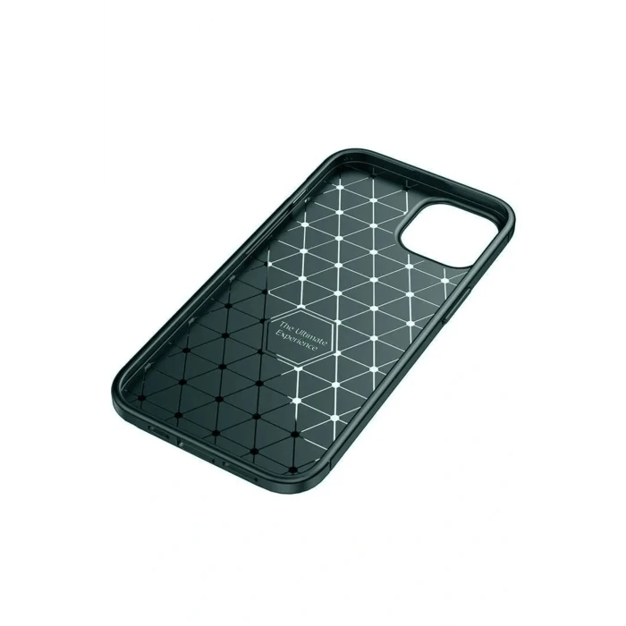 iPhone 14 Kılıf Auto Focus Karbon Kapak - Koyu Yeşil