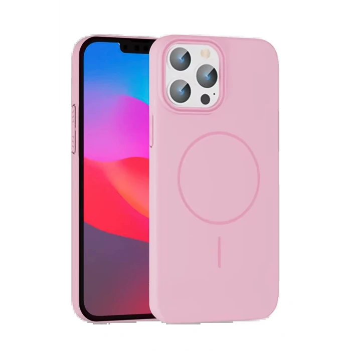 iPhone 15 Pro Max Broş Magsafe Kapak - Pembe