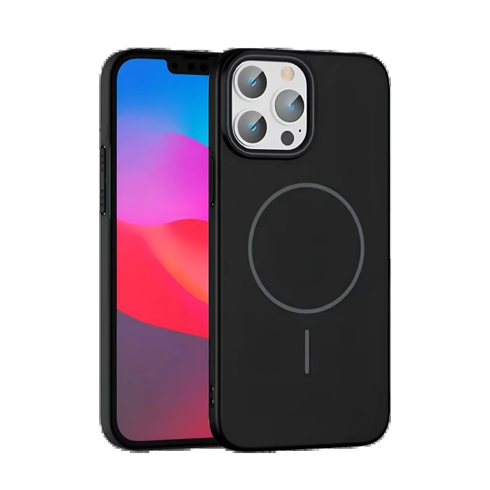 iPhone 15 Pro Max Broş Magsafe Kapak - Siyah