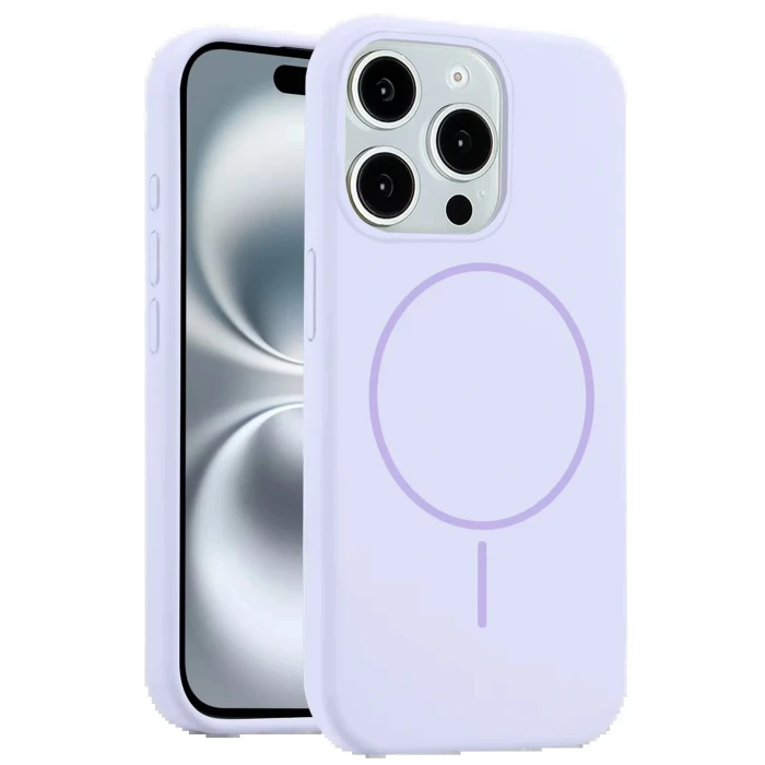 iPhone 15 Pro Max Kılıf Jully Magsafe Kapak - Lila