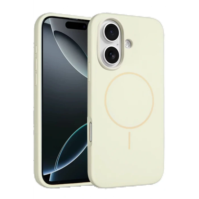 iPhone 16 Kılıf Jully Magsafe Kapak - Bej