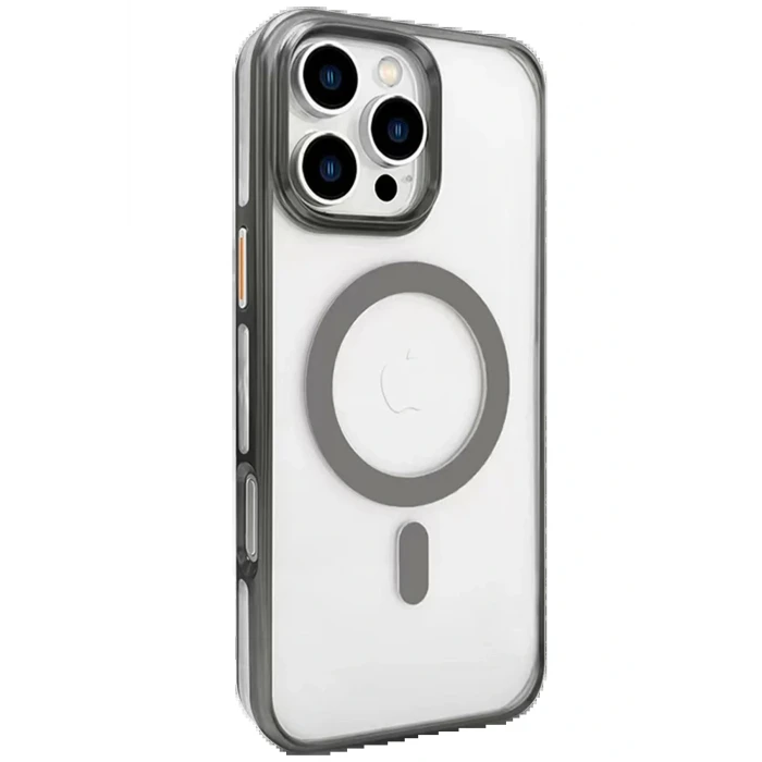 iPhone 16 Pro Gleam PC Sert Magsafe Kılıf - Titan Gri