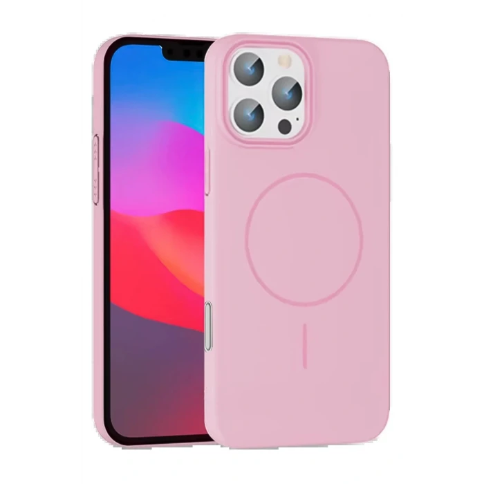 iPhone 16 Pro Max Broş Magsafe Kapak - Pembe