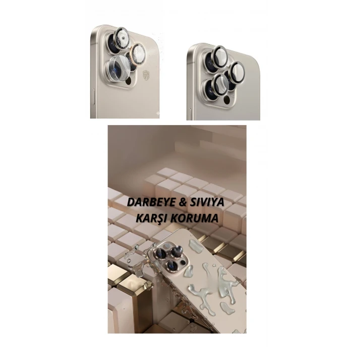 iPhone 16 Pro Max Kamera Lens Koruyucu Naturel
