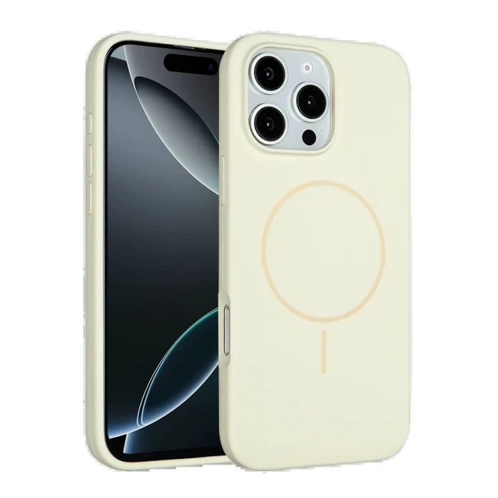 iPhone 16 Pro Max Kılıf Jully Magsafe Kapak - Bej