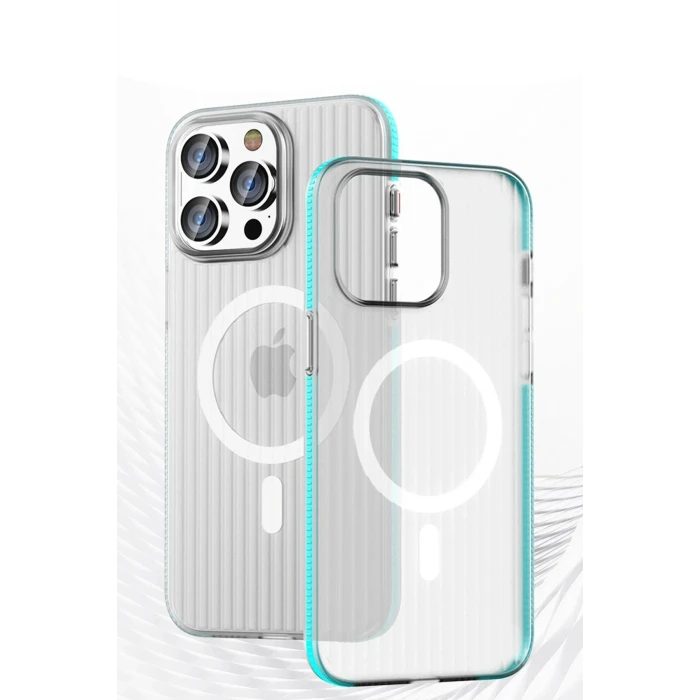 iPhone 16 Pro Max Line Magsafe Kapak - Gri