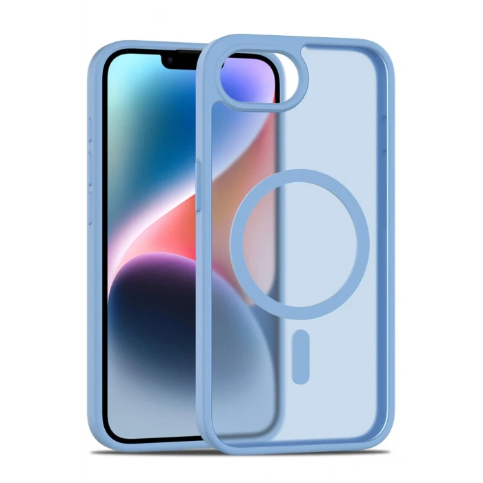 iPhone 16E Jota Magsafe Kapak - Açık Mavi