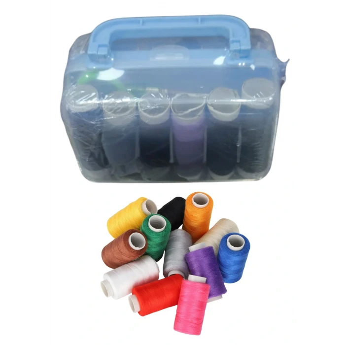 İplik Set Kare Plastik Dikiş Seti (Renk Stok Durumuna Göre)
