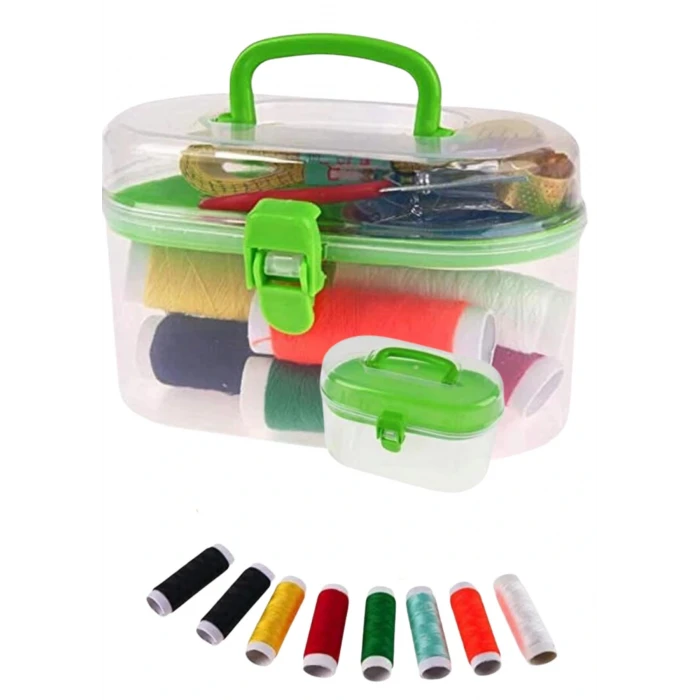İplik Set Oval Plastik Dikiş Seti