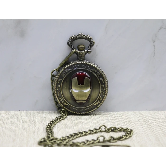 Iron Man Tasarımlı Köstekli Saat