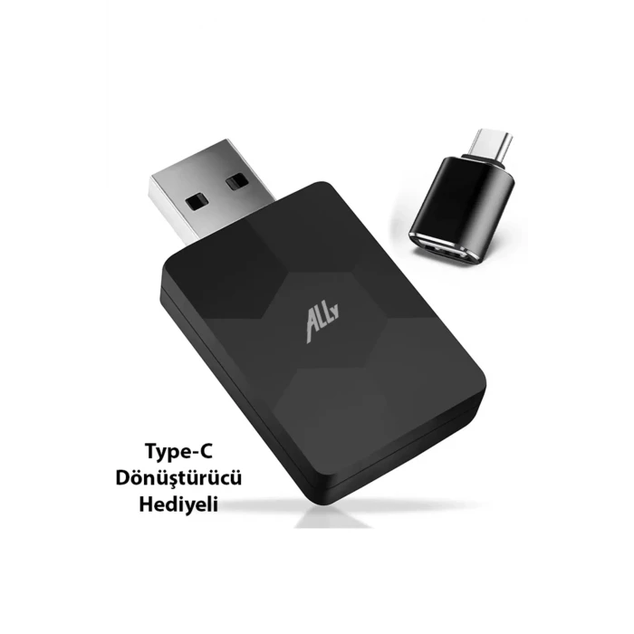 Kablosuz Carplay & Android Auto Adaptörü - Apple Ve Android Cihazlar İçin Evrensel Wireless Carplay Çevirici