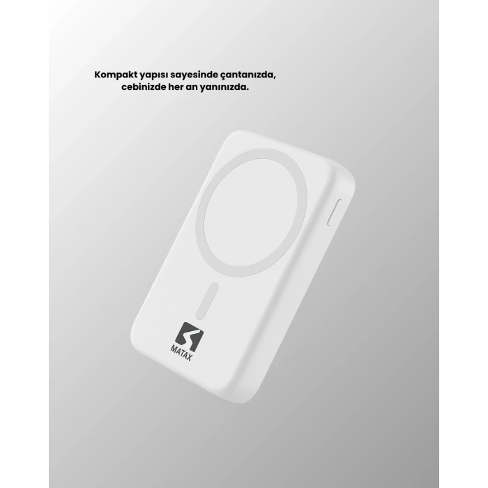 Kablosuz Magsafe Powerbank – İphone Uyumlu, 10000 Mah, Isı Dağılımlı