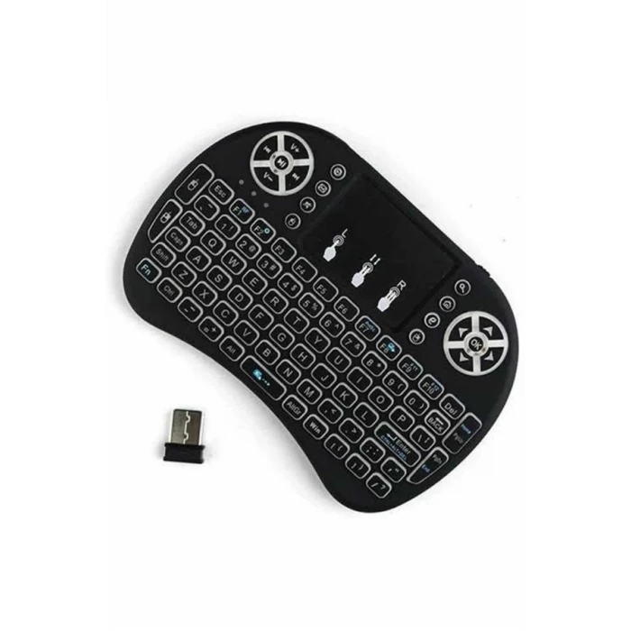 Kablosuz Türkçe Q Klavye RGB Işıklı Televizyon Ps3 Dokunmatik Mouse