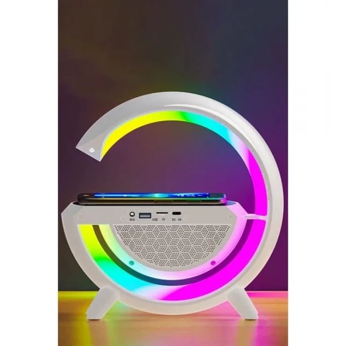 Kablosuz, Usb Bağlantılı, Ekstra Uzun Pil Ömürlü, 7 Renk Seçenekli Ambiyans Işığı,Telefon Şarj Standı BT2301 (4887)