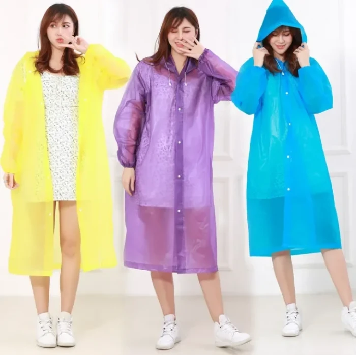 Kadın Erkek Yağmurluk Kapüşonlu Çıtçıtlı Eva Raincoat