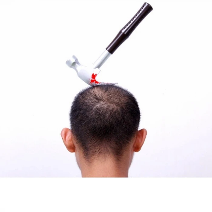 Kafaya Saplanmış Kahverengi Saplı Çekiç Şaka Tacı (K95)