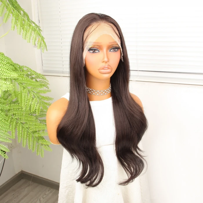 Kahve Karamel Fiber Sentetik Hafif Dalgalı Tül Peruk