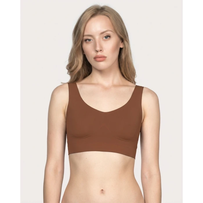 KAHVE   4005 Soft Kalın Askı Büstiyer