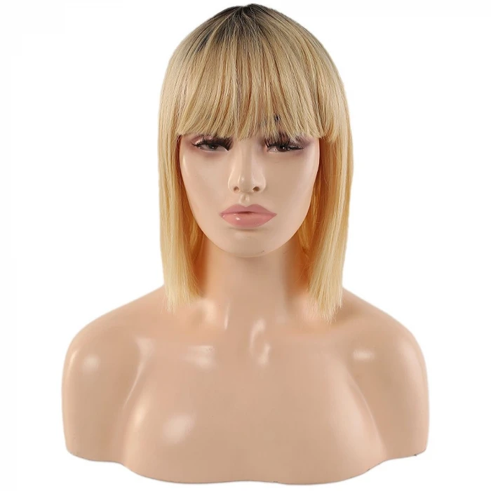 Kahve Platin Ombreli Gerçek Perçemli Peruk