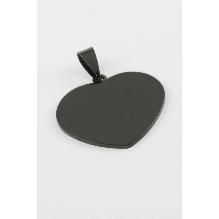 Kalp İsim Yazılabilir Çelik Kolye Ucu 2,5 cm