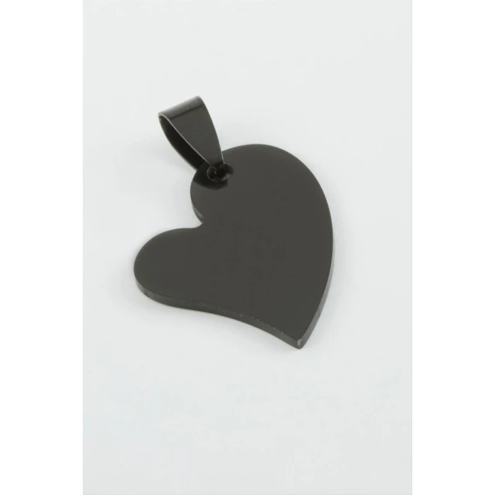 Kalp İsim Yazılabilir Çelik Kolye Ucu 2,8 cm