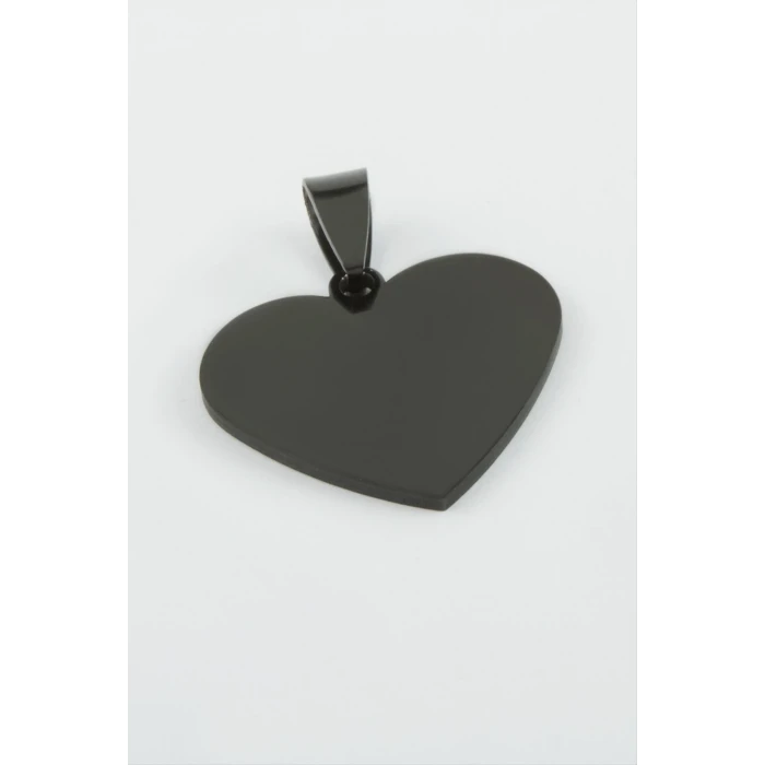 Kalp İsim Yazılabilir Çelik Kolye Ucu 3 cm