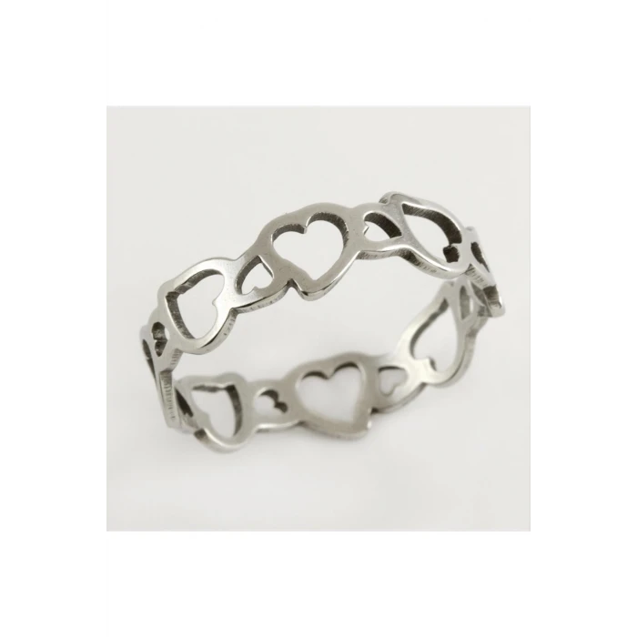 Kalp Lüks Çelik Yüzük