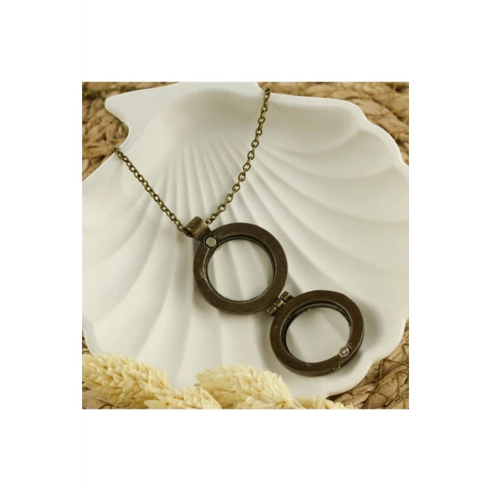 Kapaklı Camlı Kolye