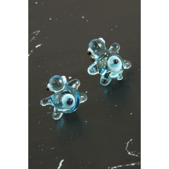 Kaplumbağa Cam Küpe