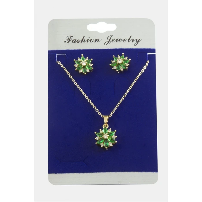 Kartanesi Zirkon Taşlı Set Kolye