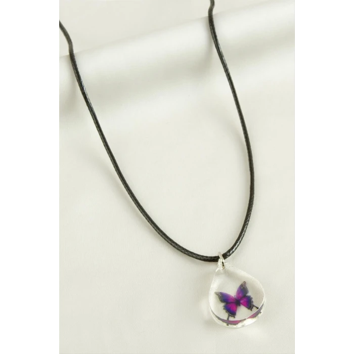 Kelebek Damla Epoksi Kolye