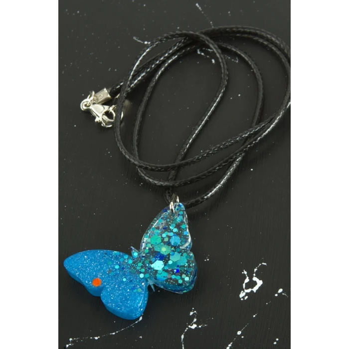 Kelebek Epoksi Kolye