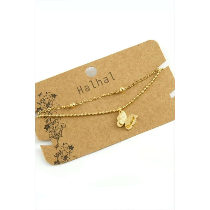 Kelebek Lüks Çelik Halhal