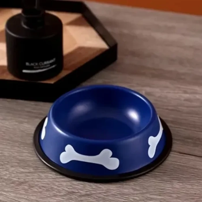 Kemik Motifli Renkli Metal Mama Kabı