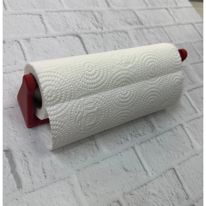 Kırmızı Peçete Askısı Mutfak Duvar Tipi Peçetelik Organizer