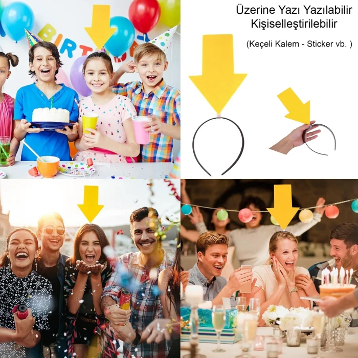 Kişiselleştirilebilir Ok Taç – Sarı Renk