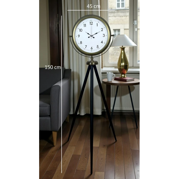 Klasik Eskitme Tripod Ayaklı Saat