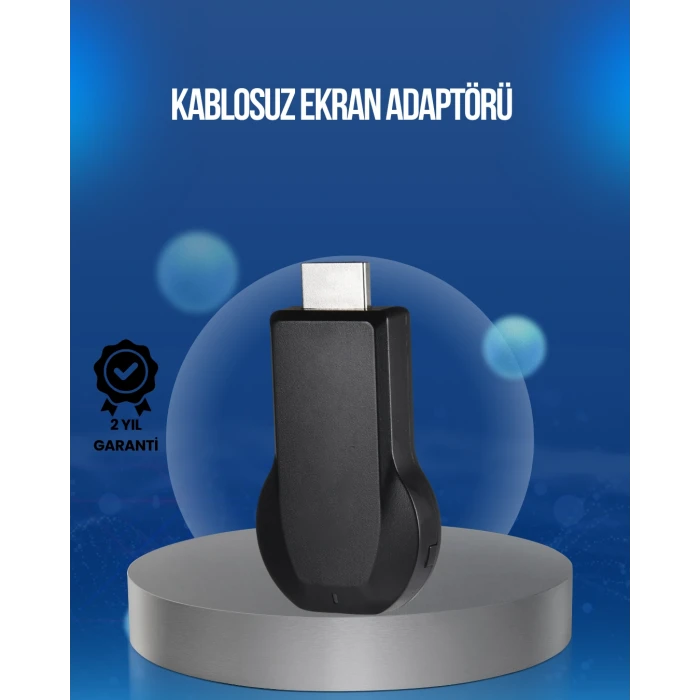 Kompakt HDMI Kablosuz Dongle – 1080p Görüntü ve Plug‑and‑Play Kurulum