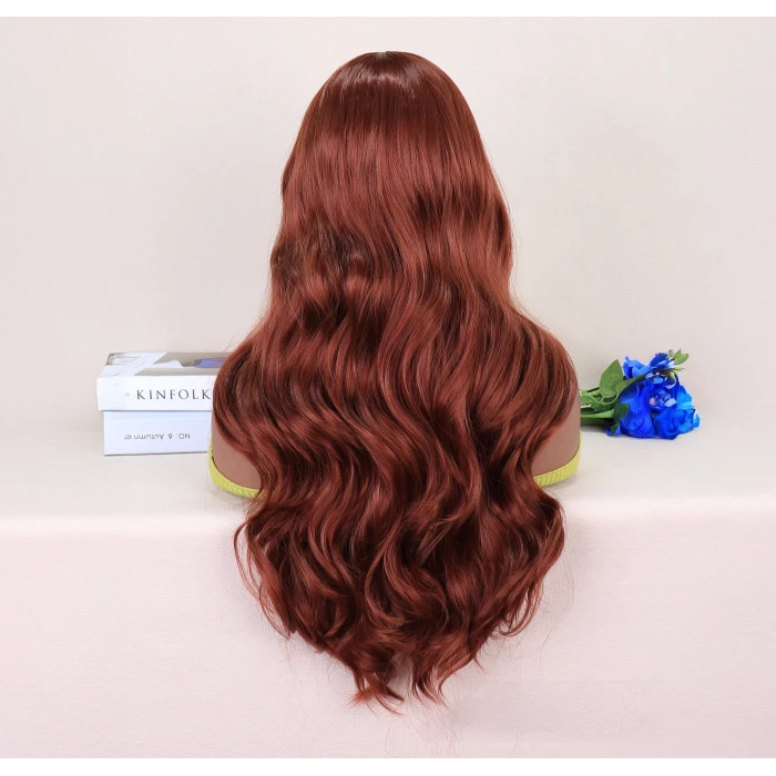 Koyu Bakır Tül Peruk