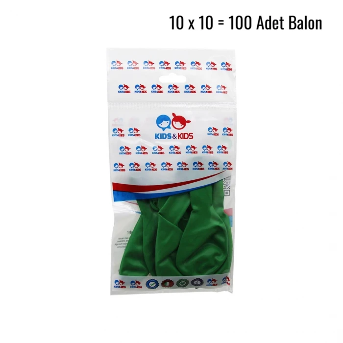 Koyu Yeşil 100pcs Balon G-90a