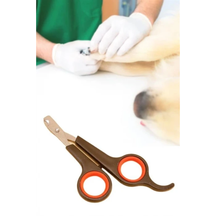 Küçük Çelik Uçlu Kedi Köpek Evcil Hayvan Tırnak Makası Pati Bakım Aleti Ergonomik Kaymaz Sap (K95)