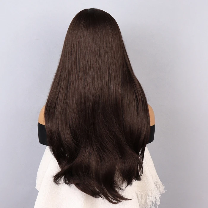 Kumral Dalgalı Işıltılı Tül Peruk