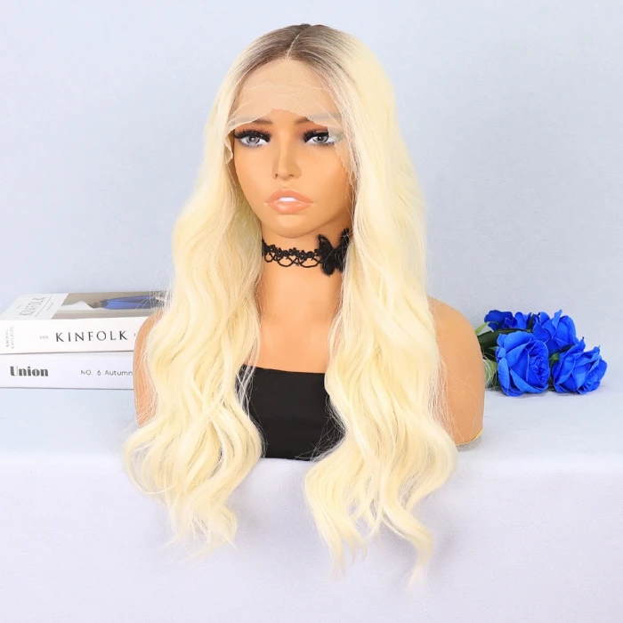 Kumral Platin Ombreli Fiber Sentetik Tül Peruk