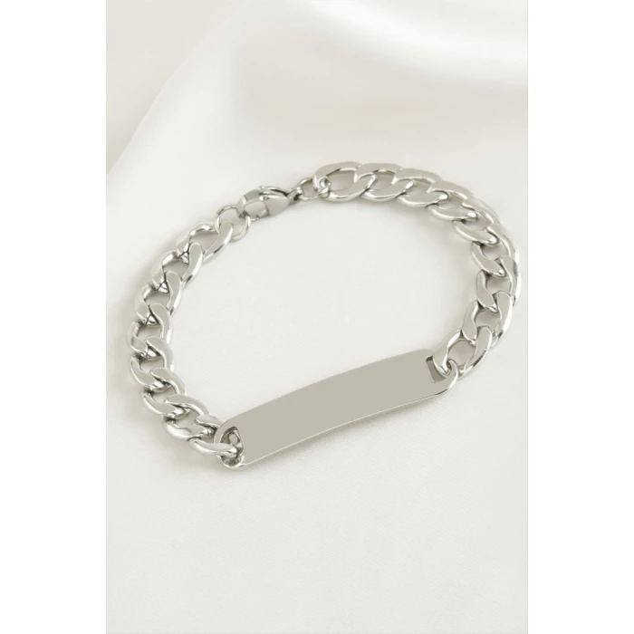 Künye Çelik Bileklik (İsim Yazılabilir)