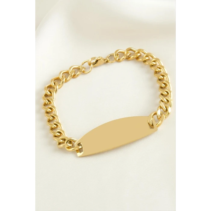 Künye Çelik Bileklik (İsim Yazılabilir)