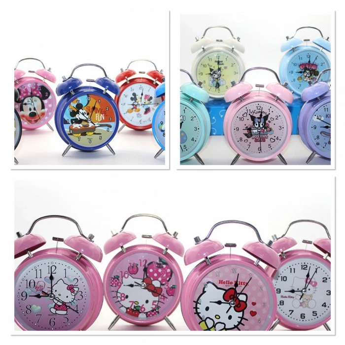 Kuromi, Hello Kitty, Mickey Mouse Masa Üstü Çalar Saat