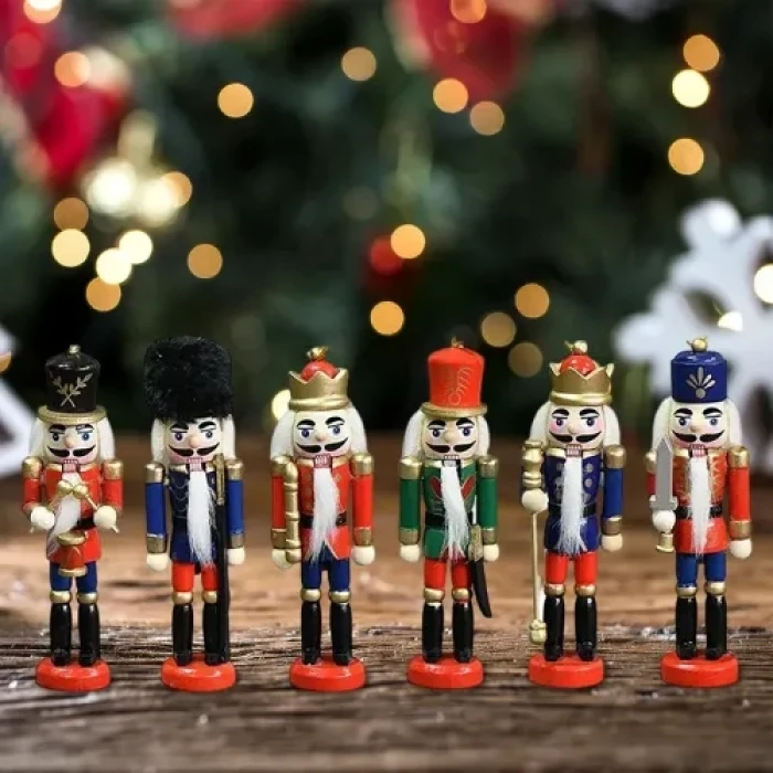 Kurşun Asker Ahşap Dekoratif Set 6lı, 13 cm